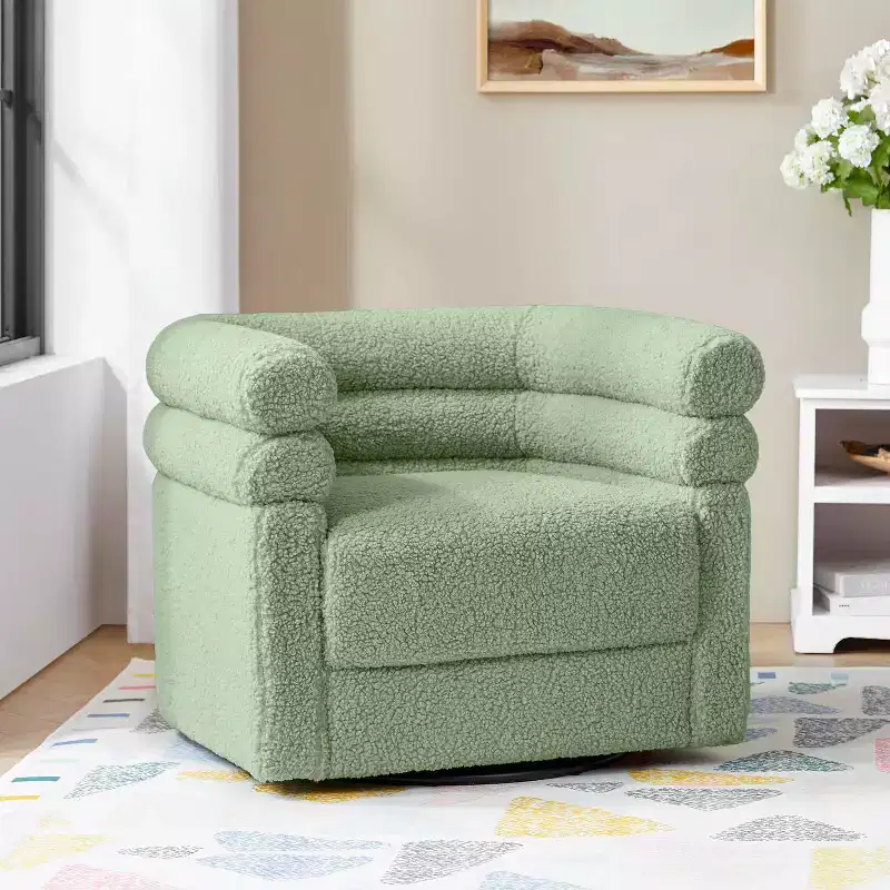 Arturo Modern Swivel Chair with One Pillow|ART OF LIVING DESIGNS-SAGE