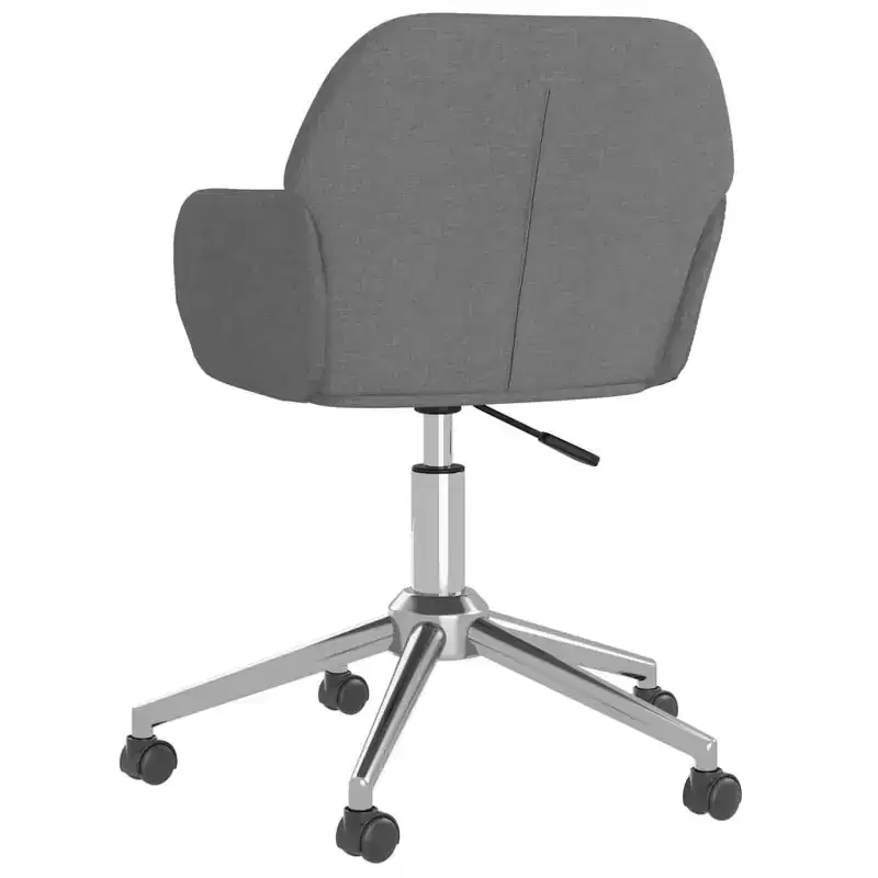 vidaXL Swivel Dining Chairs 2 pcs Light Gray Fabric