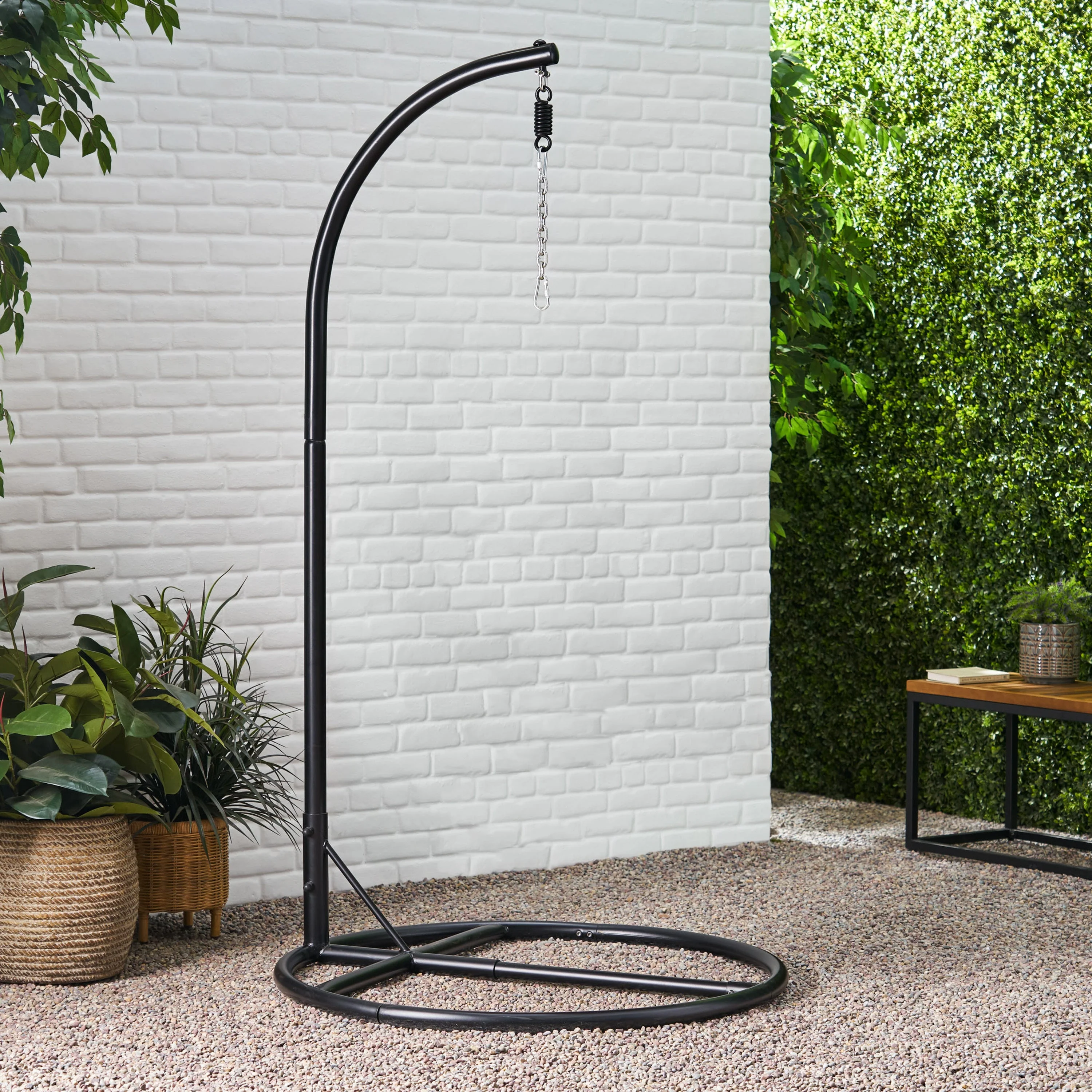 Durable Freestanding Hanging Chair Stand with Safety Belt and Hook