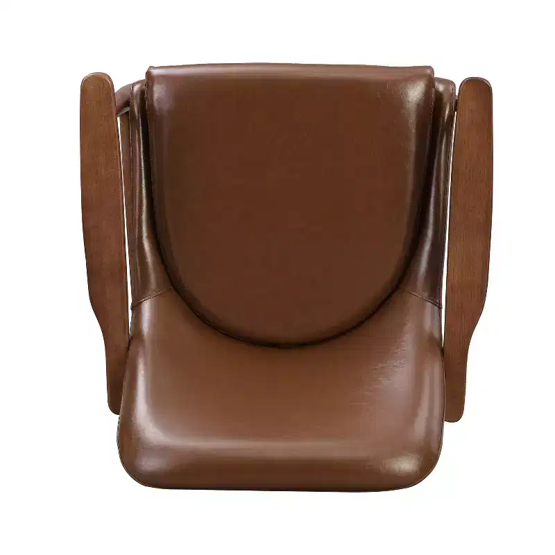 Christopher Knight Home Freja Modern Faux Leather and Wood Accent Chair