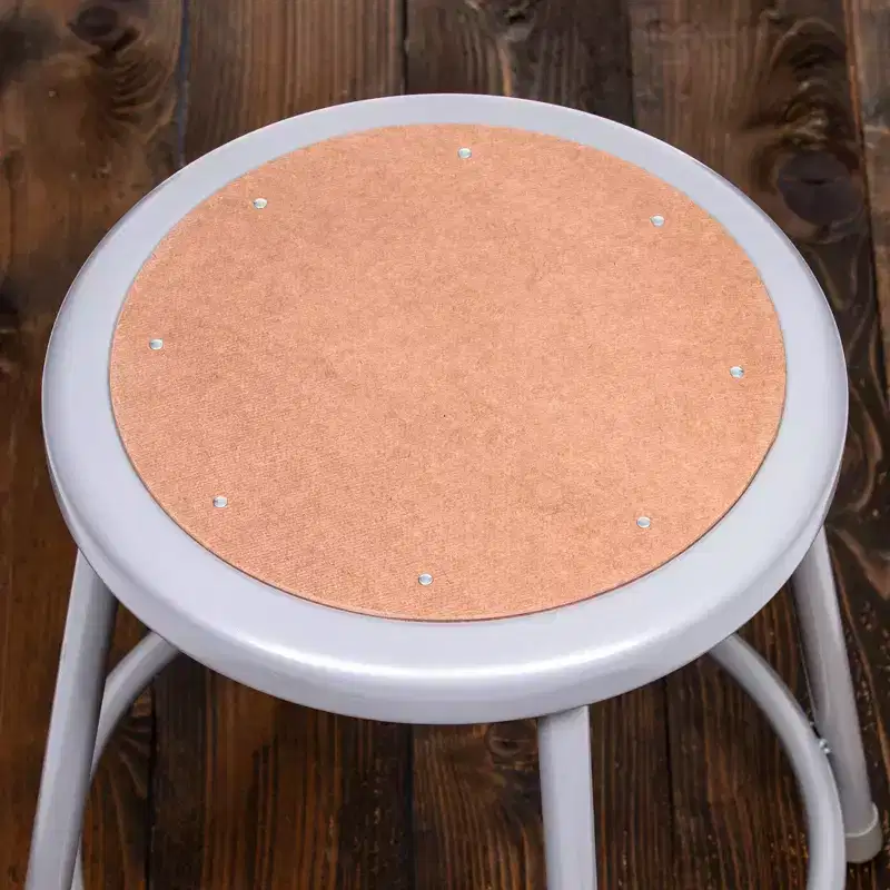 2pk 32"-39" Adjustable Heavy Duty Steel Barstool with Backrest Gray