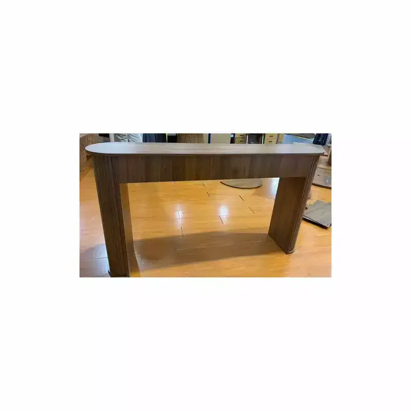 Half circle foot vertical pattern foyer table