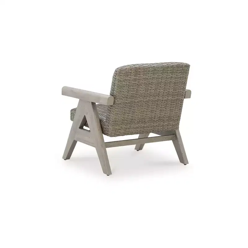 Signature Design by Ashley Haven Retreat Rocking Lounge Chair with Rust Resistant Frame and Foam Cushion, Beige