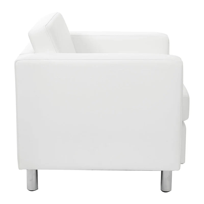 Pacific Arm Accent Chair with Chrome Legs