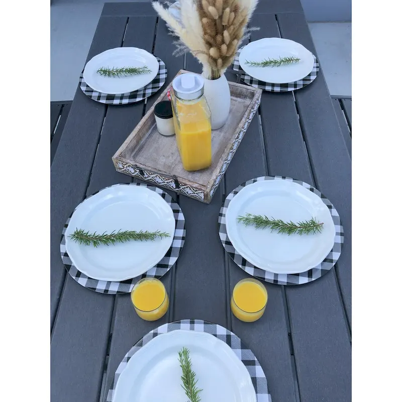 LuXeo Tuscany HDPE Swivel Dining 6-Piece Set