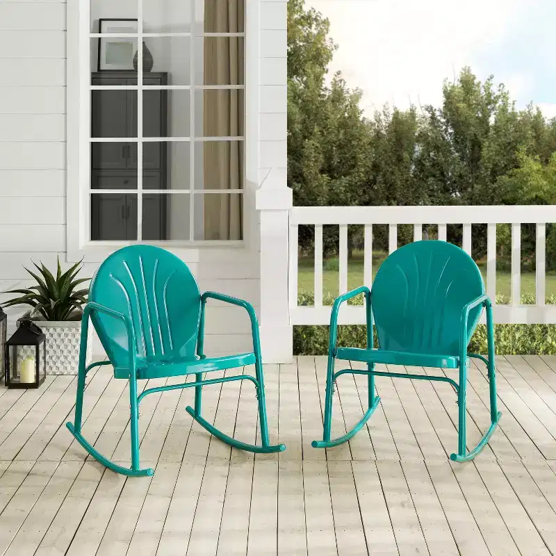 Griffith Set of 2 Metal Rocking Chairs - Crosley