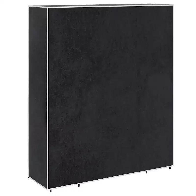 vidaXL Cabinet Black Non-woven Fabric, Iron Collapsible Fabric Wardrobe