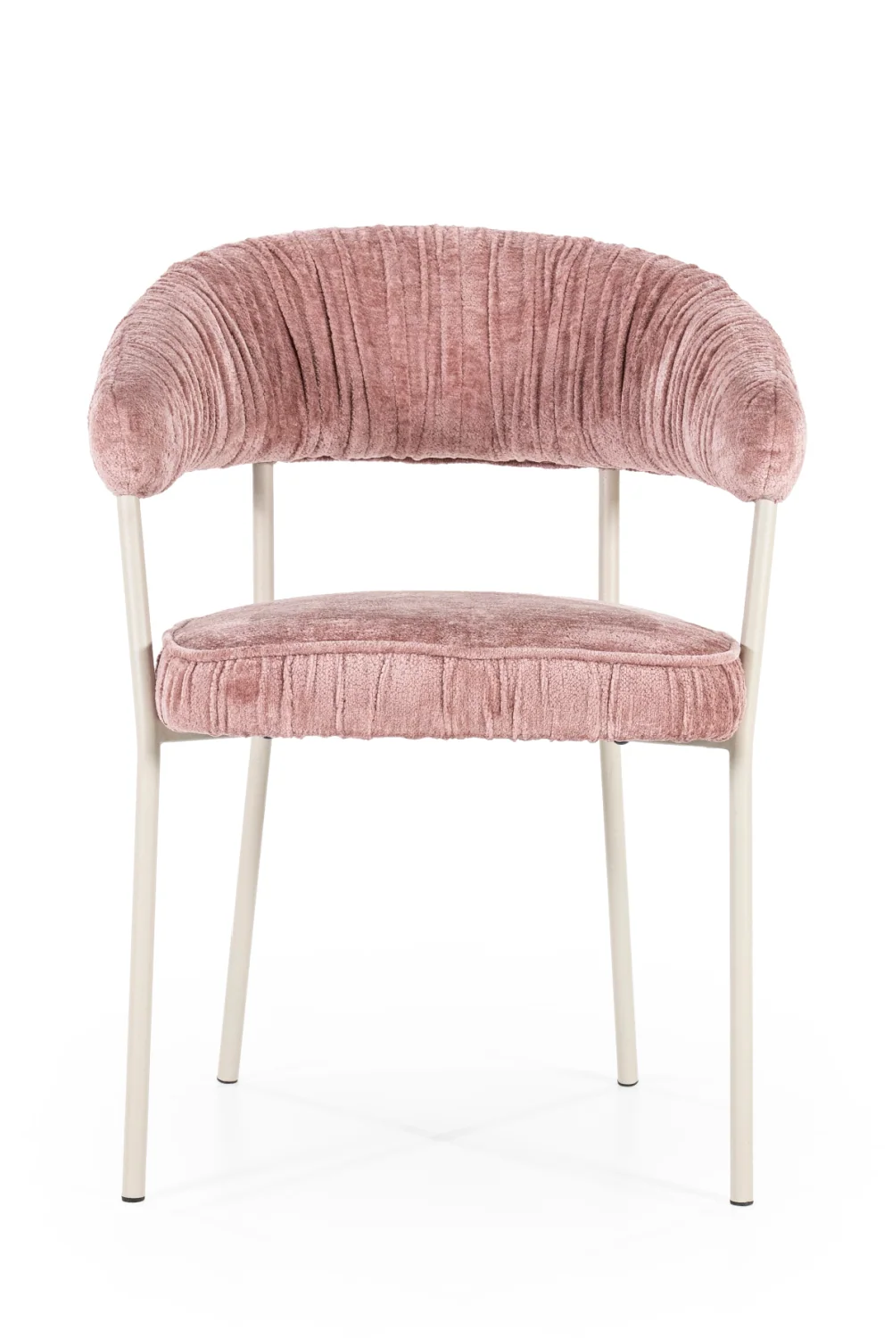 Fabric Upholstered Dining Chair with Metal Frame