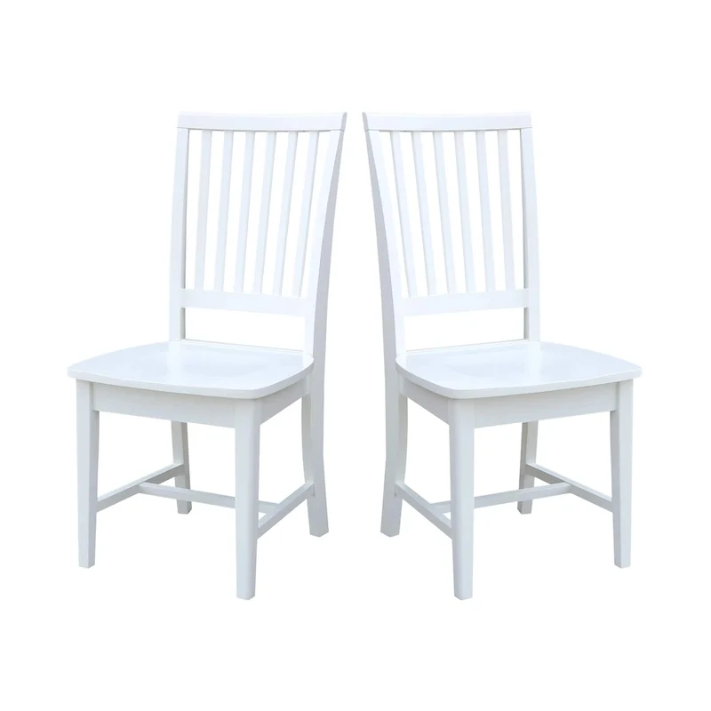 Solid Wood Mission Dining Side Chairs, Set of 2