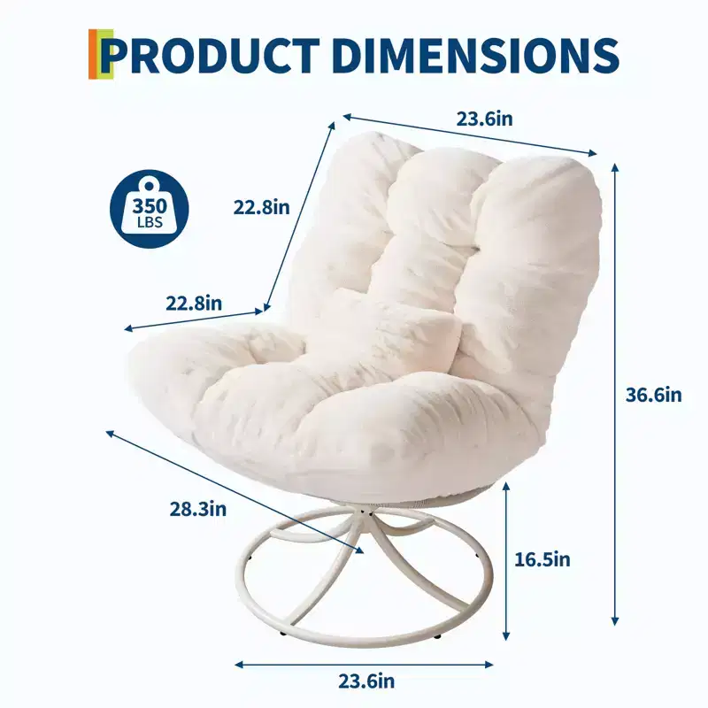 360 Swivel Winter Rattan Rocking Chair, All-Weather Wicker Lounge Chair with Thick Seat Cushion and Metal Rocking Base for Indoor & Outdoor