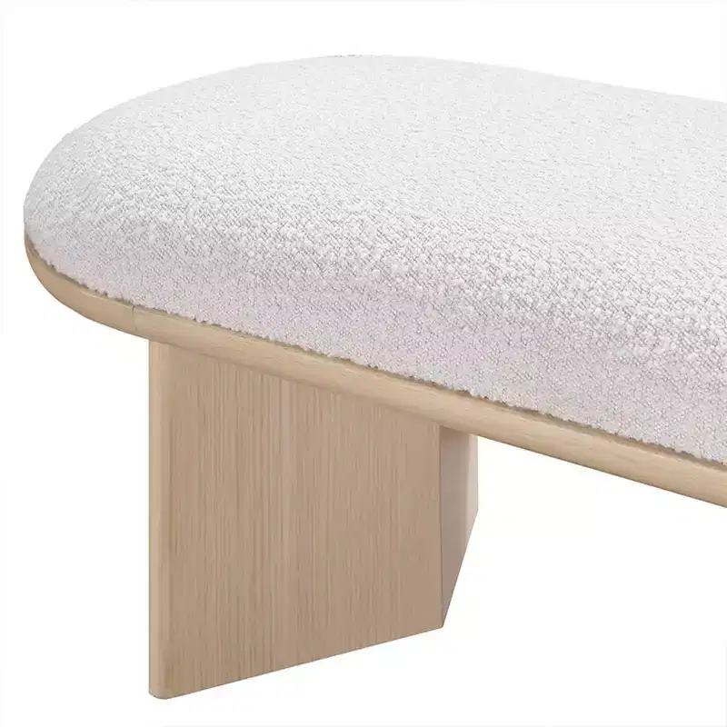 Meridian Furniture,Wilshire Boucle Fabric Bench