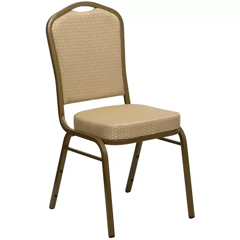 Crown Back Stacking Banquet Chair, 500 LBS Capacity, Upholstered, Commercial Grade