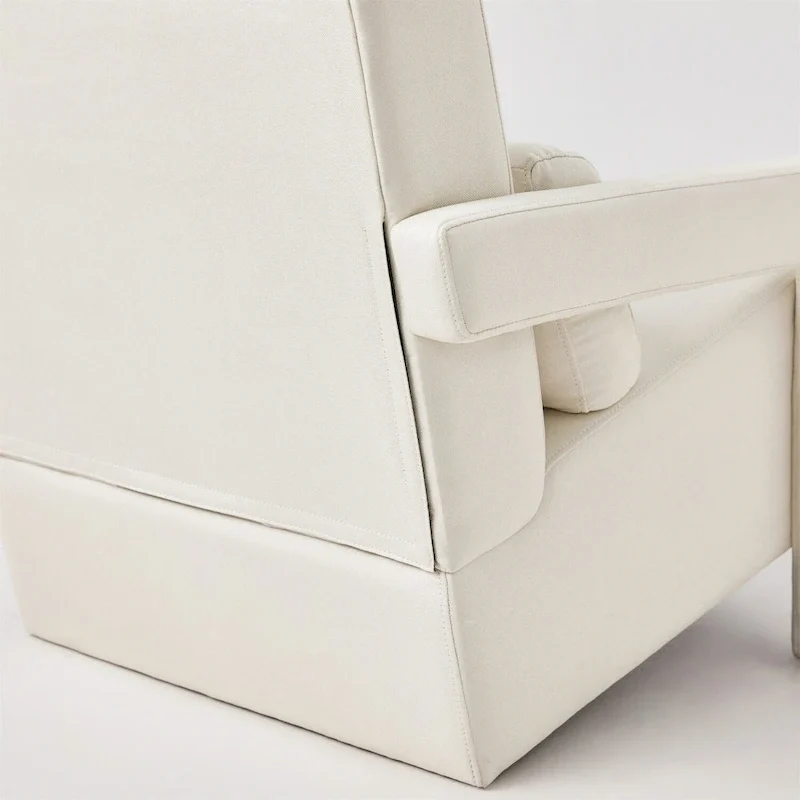 Modern Linen Upholstered Accent Chair with 1 Pillow, Set of 1
