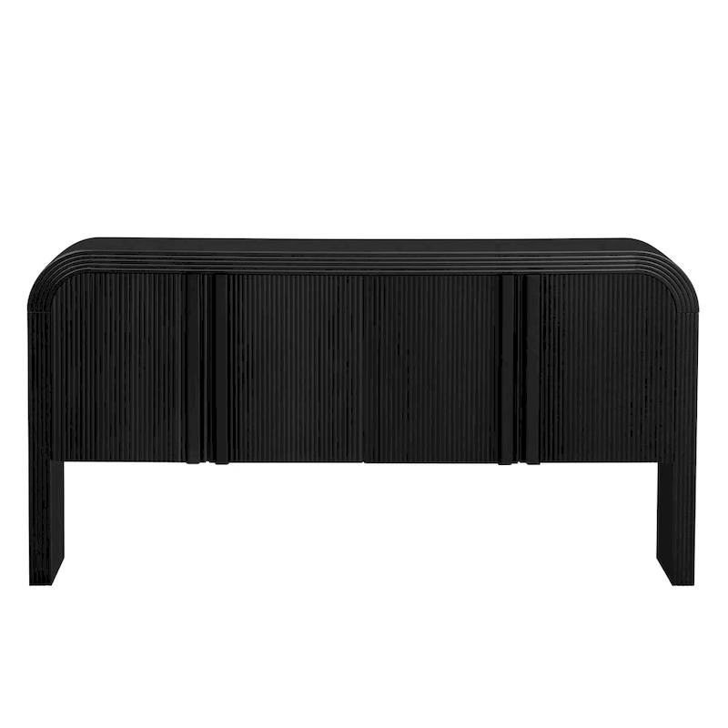 63 Striped Sideboard Buffet Cabinet with Adjustable Shelves