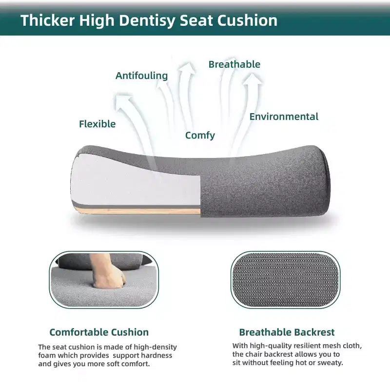 MAYEERTY 360 Swivel Office Chair Height Adjustable Pneumatic Seat 275 Lbs Weight Capacity