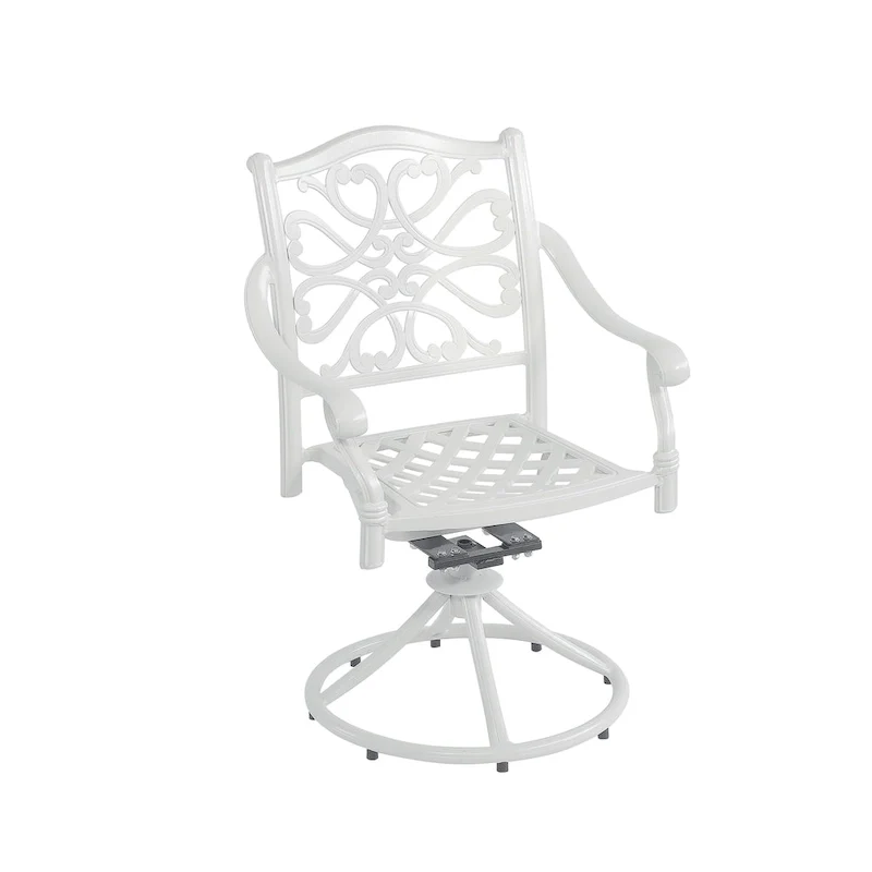 5-Piece Cast Aluminum Patio Dining Set with 4 Swivel Chair