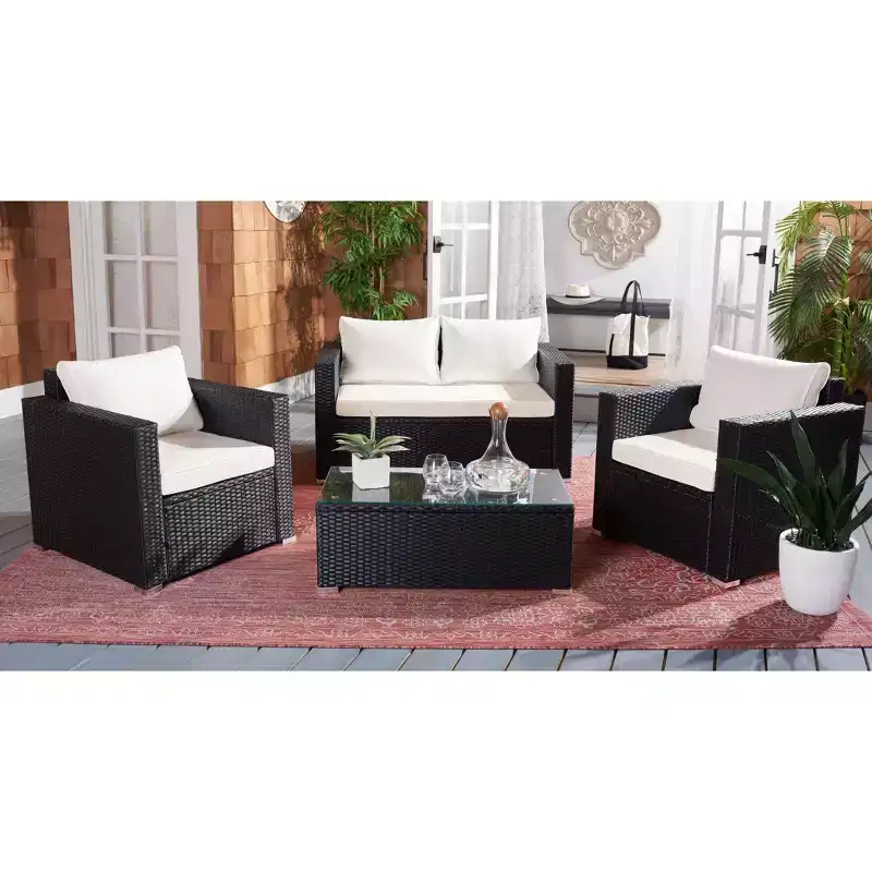 Machie 4 Piece Living Set - Indoor/Outdoor - PAT7508 - Safavieh