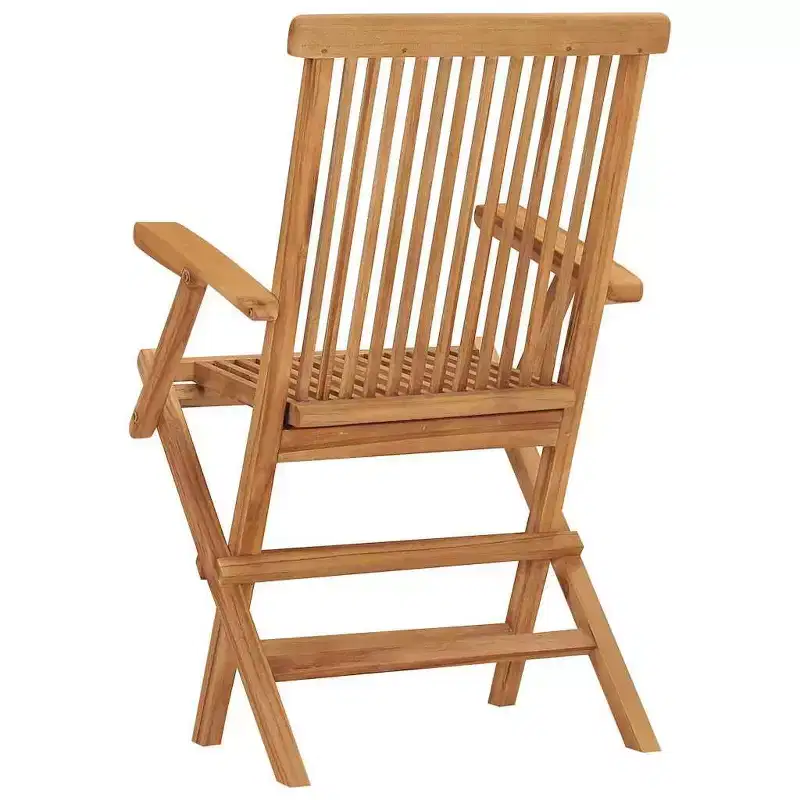 vidaXL Garden Chair Set of 6 Teak Solid teak wood Standard Foldable
