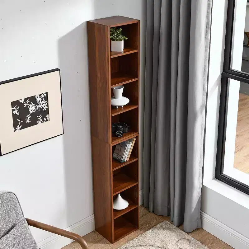 70.9 in.Tall Wood 4-Shelf Standard Bookcase with Shelves (Set of 2)