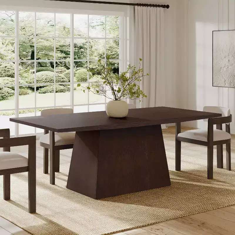Christopher Knight Home Kaia Farmhouse Oversized Pedestal Dining Table